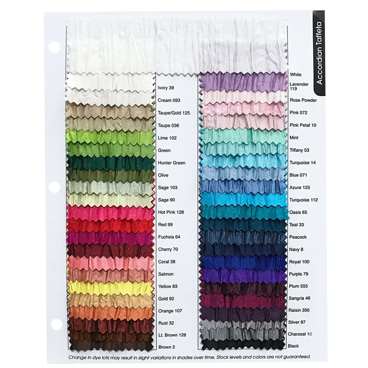 Accordion Taffeta Table Runner in LT Sage